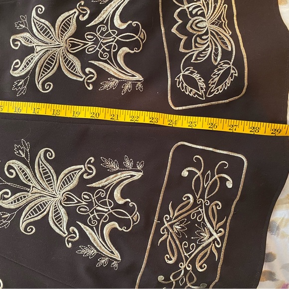 Dirndl skirt chocolate brown beautiful stitch large - Picture 5 of 5